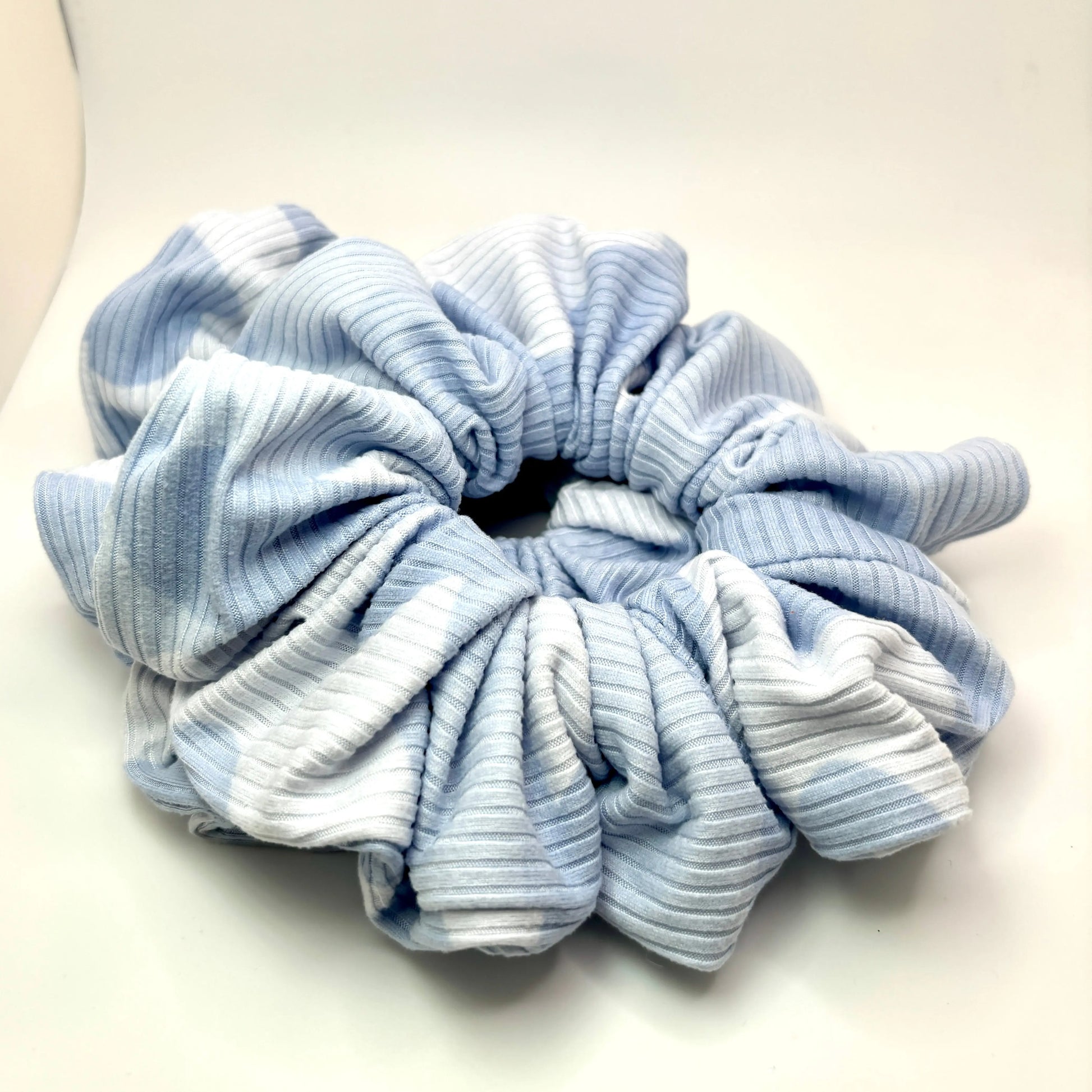 Light Blue Tie Dye Ribbed Scrunchie Enchanted Scrunch