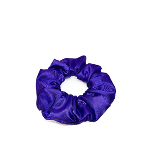 Mini Dark Purple Silk Scrunchie