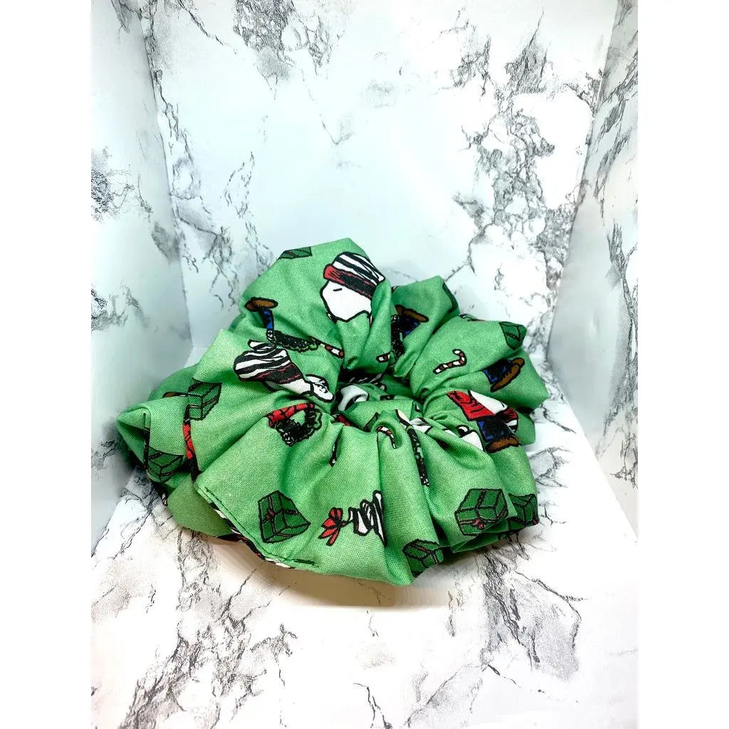 Green Christmas Snoopy Scrunchie Enchanted Scrunch