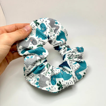 Mini Blue Dino Bullet Scrunchie enchantedscrunch