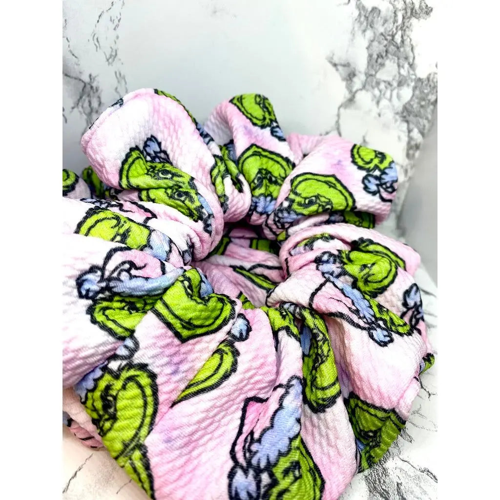 Pink Grinch Bullet Scrunchie Enchanted Scrunch