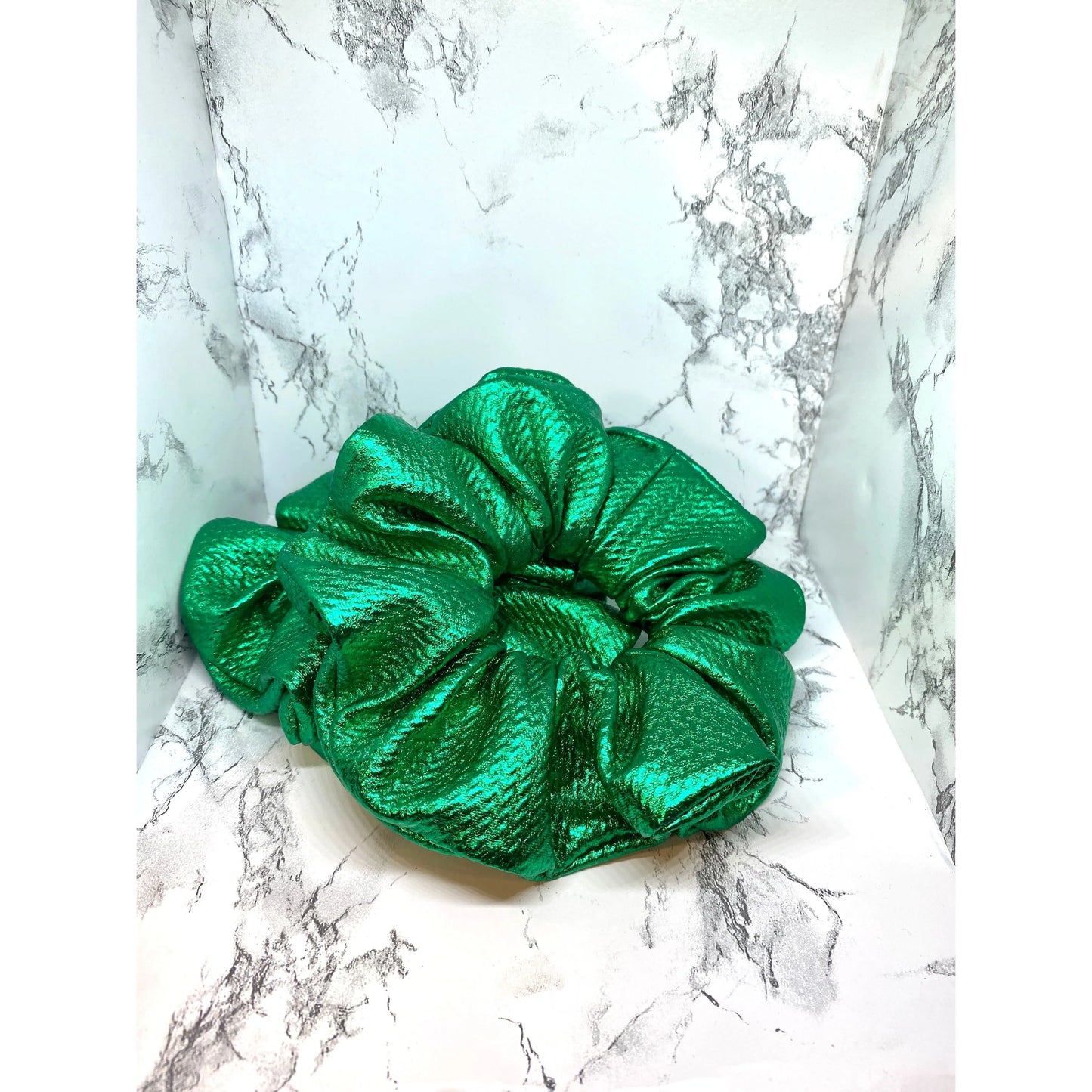 Metallic Green Bullet Scrunchie