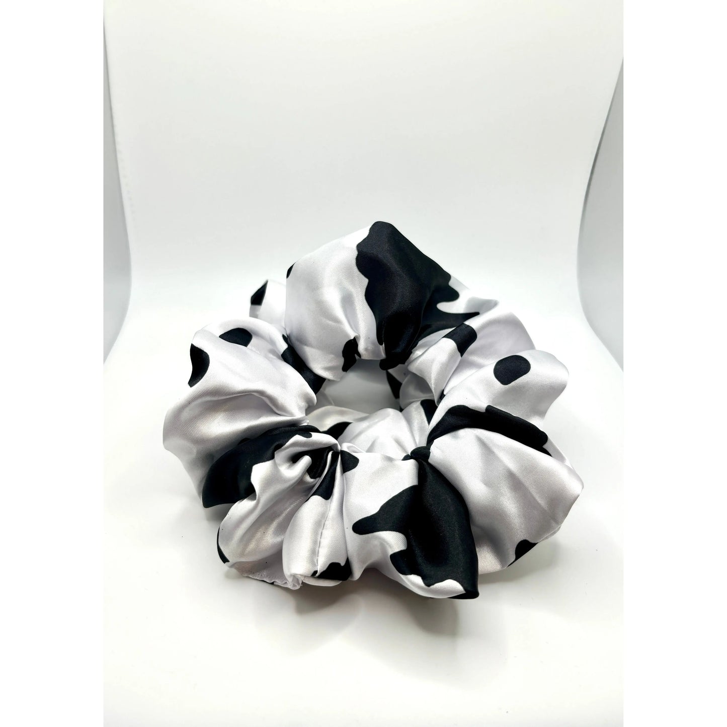Cow Print Silk Scrunchie