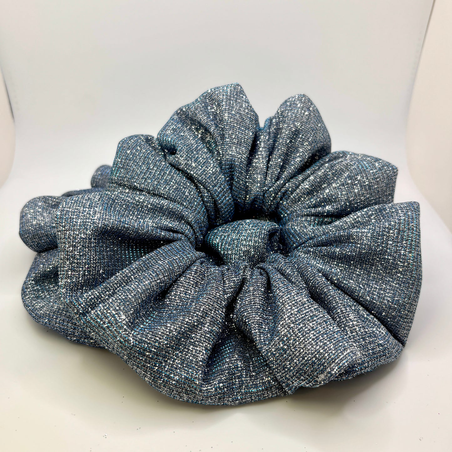 Navy Blue Sparkle Scrunchie