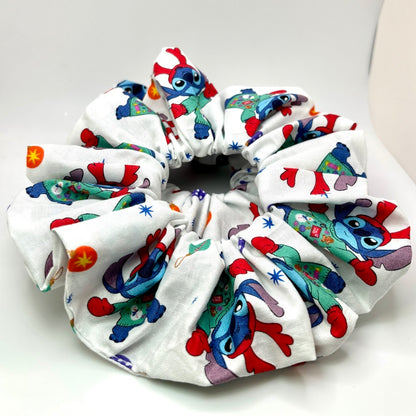 White Stitch Christmas Scrunchie