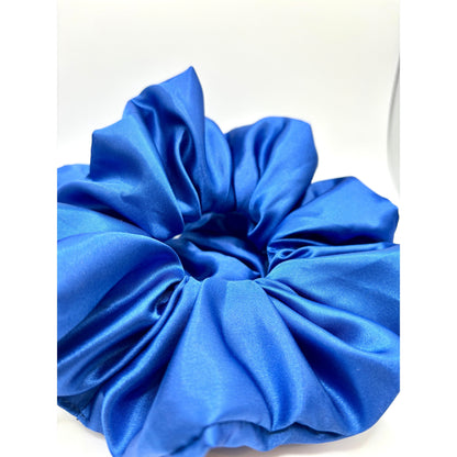 Royal Blue Silk Scrunchie