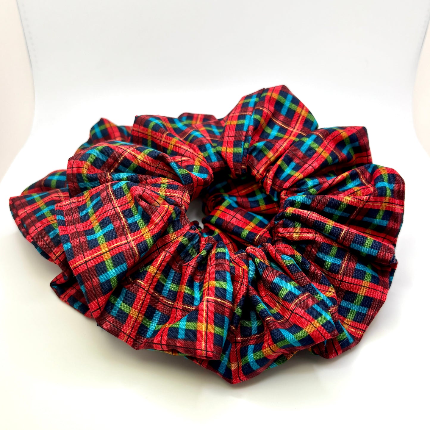 Festive Plaid Christmas Scrunchie