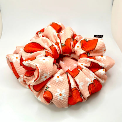 Pink Floral Apple School Scrunchie Enchanted Scrunch