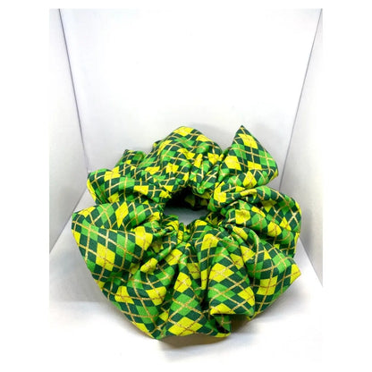 Glitter Plaid St Patrick's Scrunchie Enchanted Scrunch