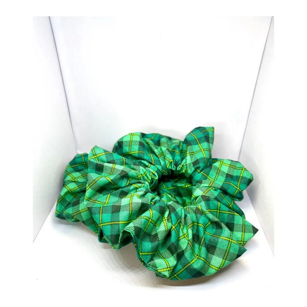 Green Plaid St Patrick's Scrunchie Enchanted Scrunch