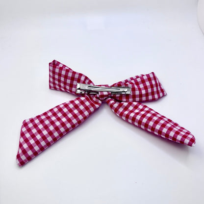Red Gingham Valentine's Day Bow
