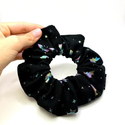 Mini Holographic Bats Halloween Scrunchie Enchanted Scrunch