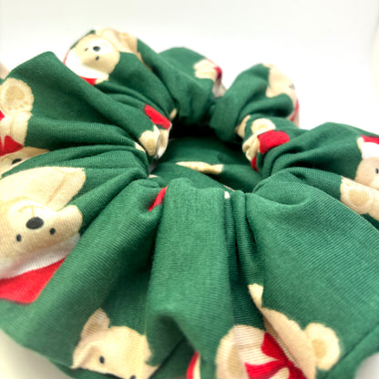 Teddy Bear Christmas Scrunchie