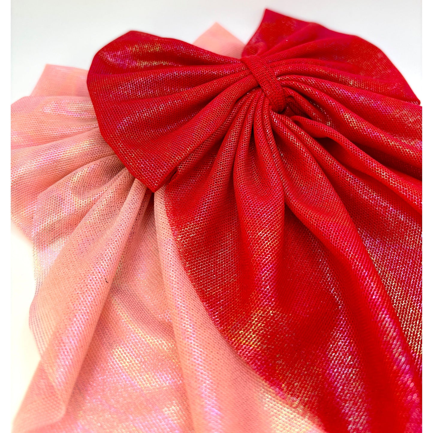 Pink & Red Long Tail Valentine's Day Bow Set