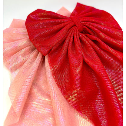 Pink & Red Long Tail Valentine's Day Bow Set