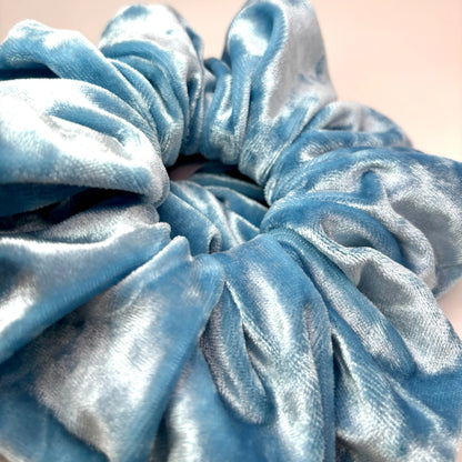 Blue Crushed Velvet Scrunchie Enchanted Scrunch