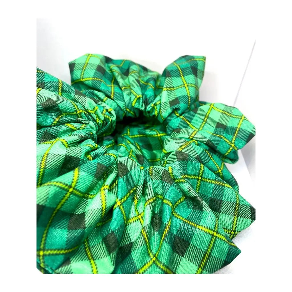 Green Plaid St Patrick's Scrunchie Enchanted Scrunch