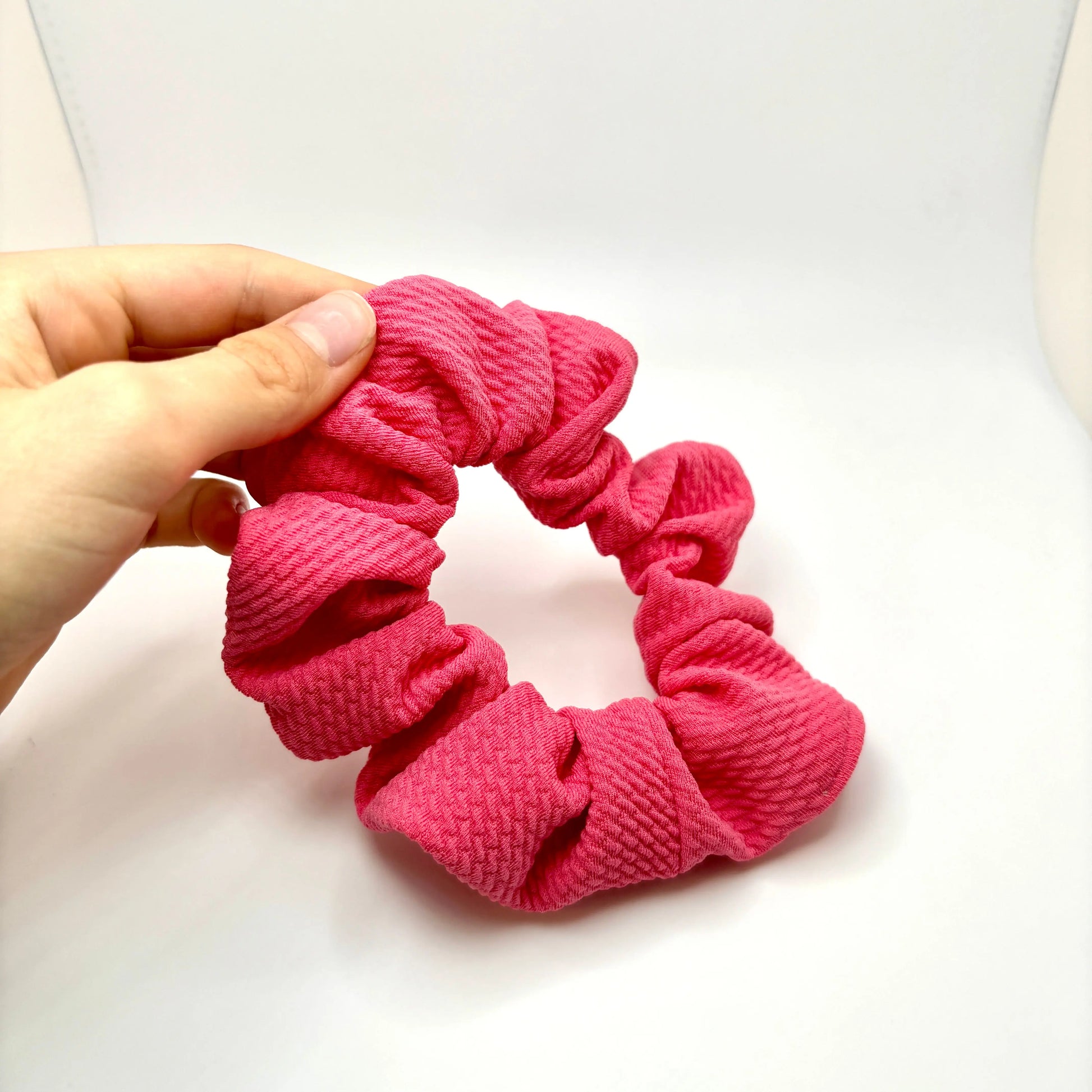 Mini Dark Coral Summer Bullet Scrunchie enchantedscrunch