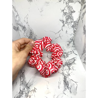 Mini Candy Cane Swirl Christmas Bullet Scrunchie Enchanted Scrunch