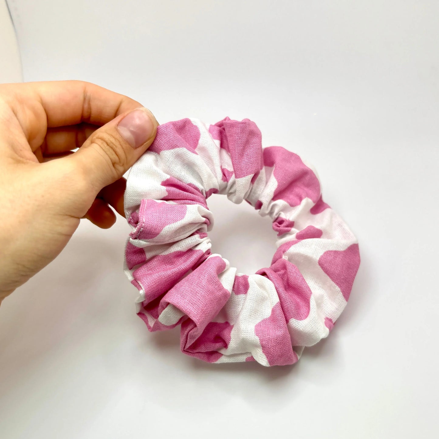 Mini Pink Cow Print Scrunchie enchantedscrunch