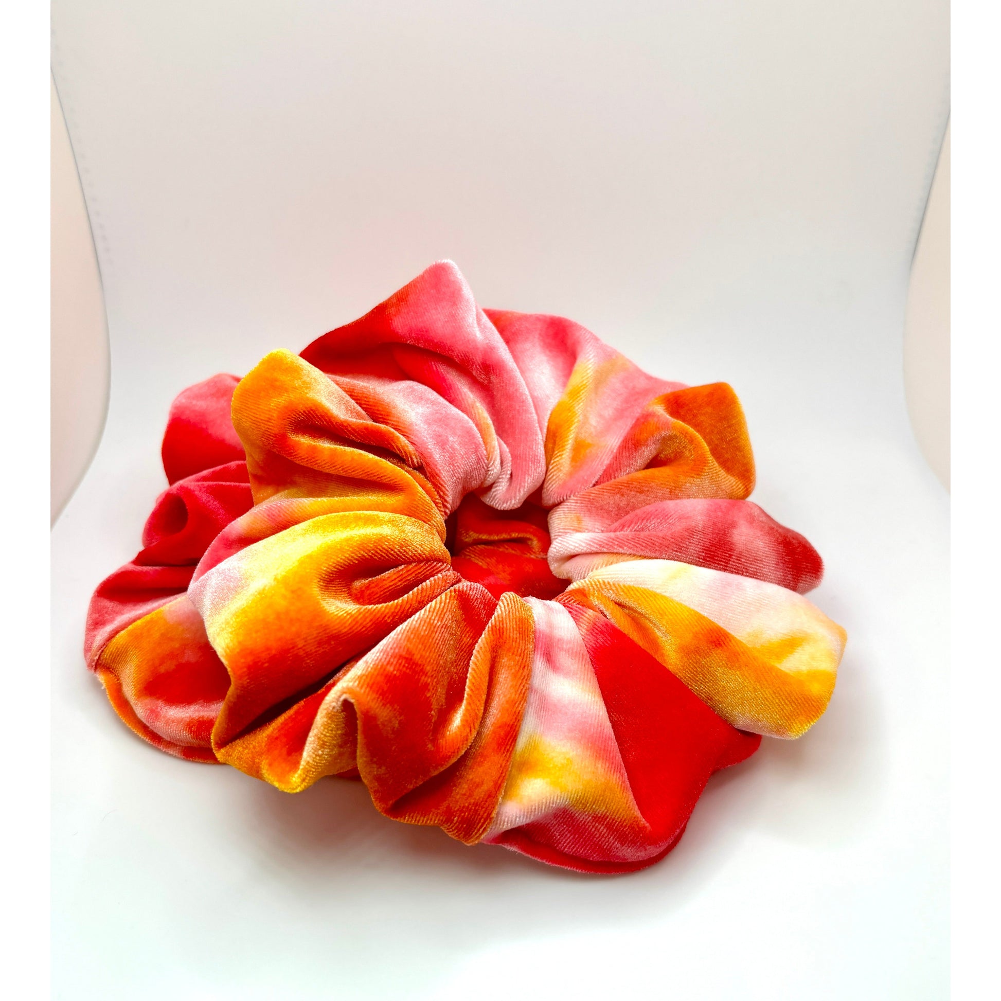 Sunset Tie Dye Velvet Summer Scrunchie enchantedscrunch