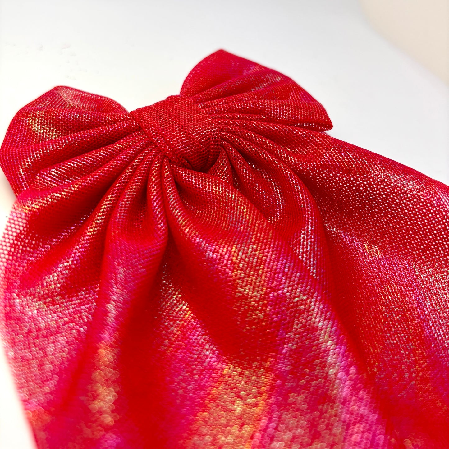 Iridescent Red Small Bow