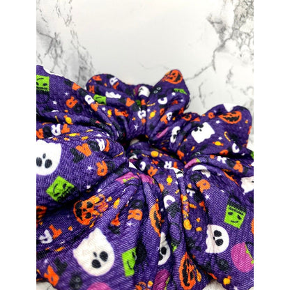 Purple Trick-or-Treat Critters Halloween Bullet Scrunch Enchanted Scrunch