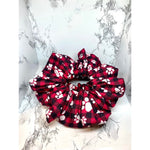 Load image into Gallery viewer, Paw Print Red Buffalo Christmas Scrunchie
