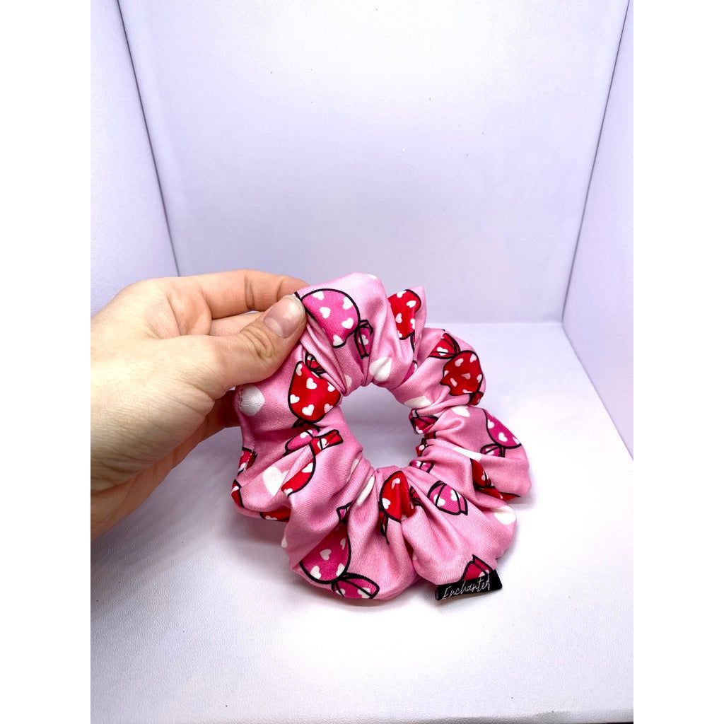 Mini Pink Candy Valentine's Day Scrunchie