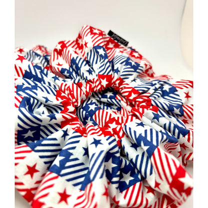 Gingham Stars 4th of July Scrunchie enchantedscrunch