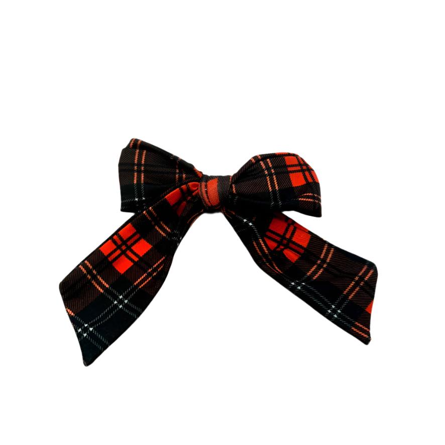 Red and Black Christmas Bow