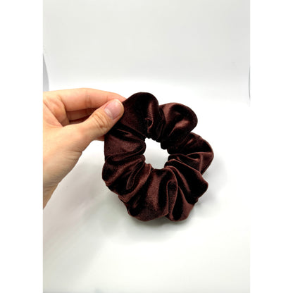 Mini Brown Velvet Scrunchie