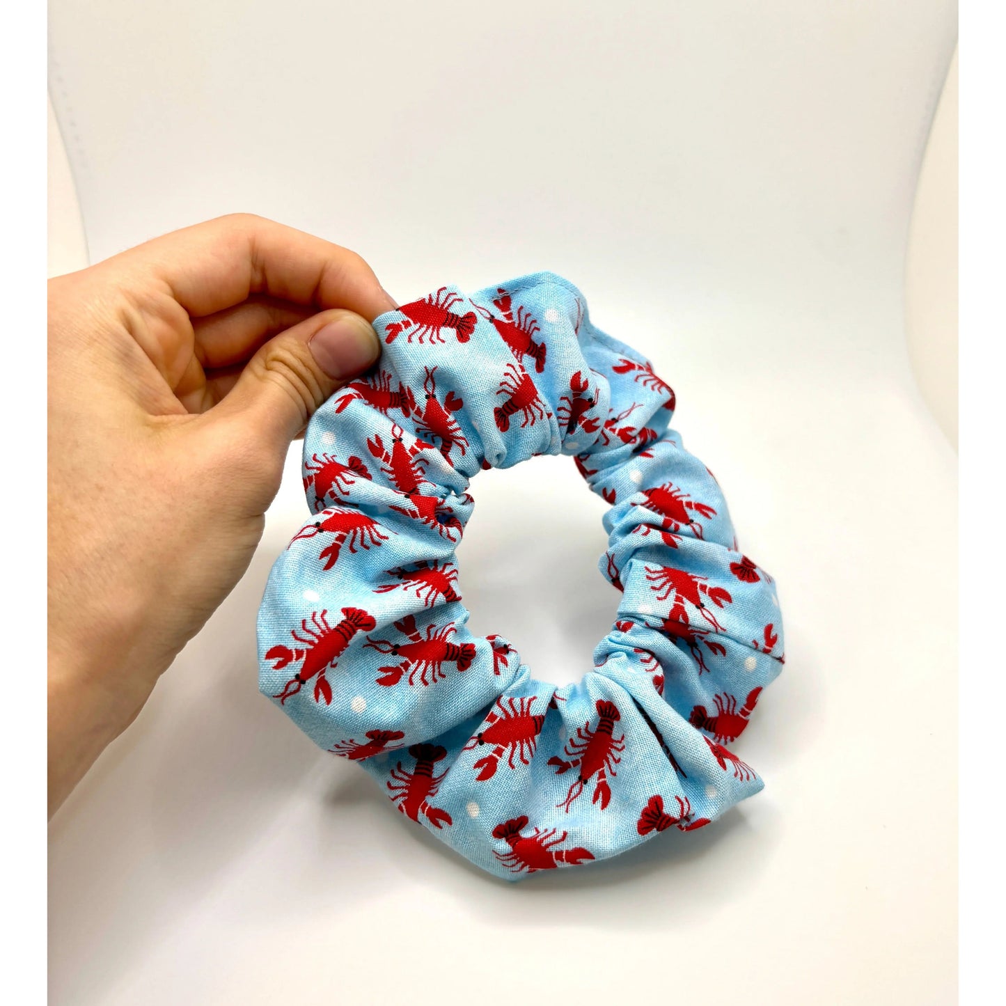 Mini Blue Lobster Scrunchie enchantedscrunch