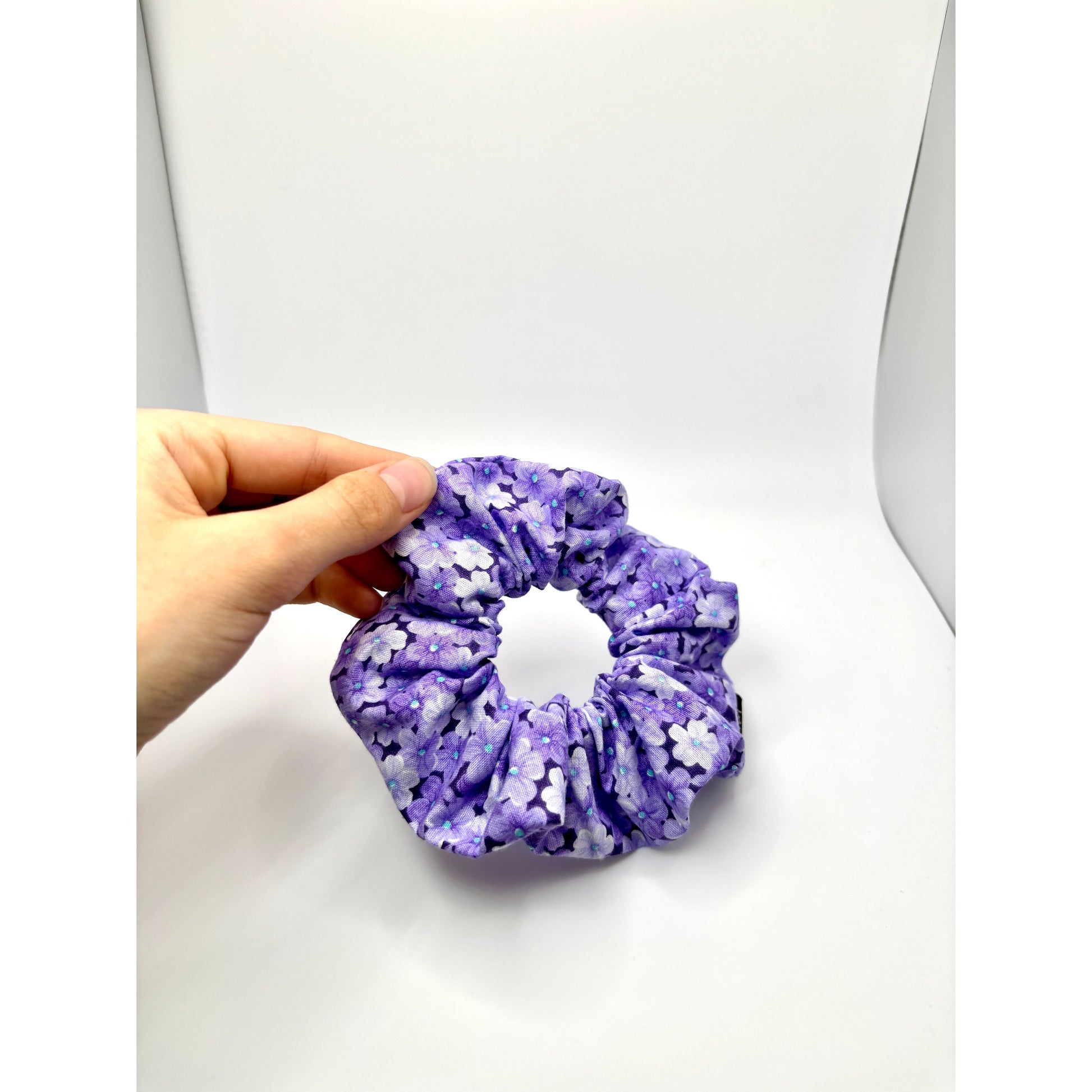 Mini Purple Flowers Spring Scrunchie Enchanted Scrunch