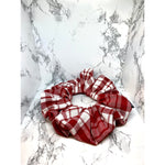 Load image into Gallery viewer, Red Plaid Christmas Scrunchie
