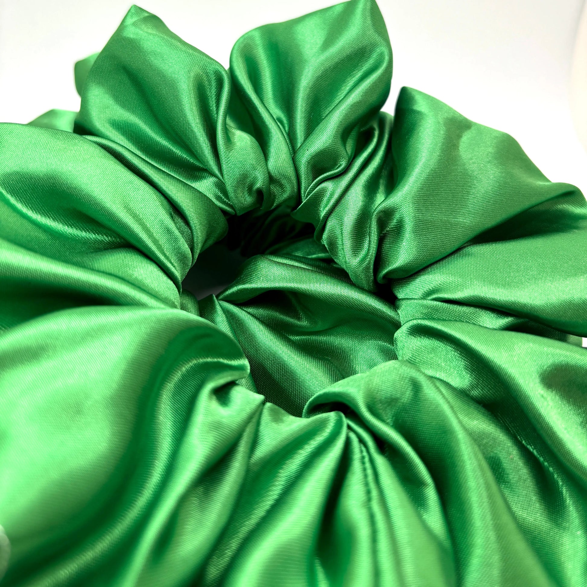 Green Silk Scrunchie enchantedscrunch