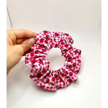 Mini Cherry Gingham Scrunchie enchantedscrunch