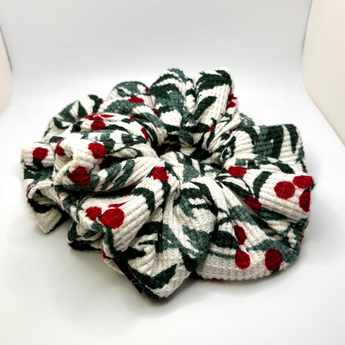 Cranberry Pine Sweater Scrunchie