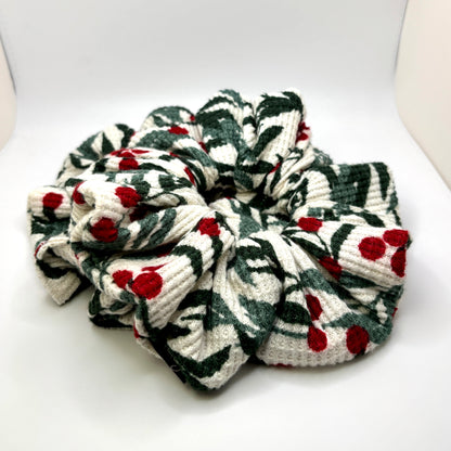 Cranberry Pine Sweater Scrunchie