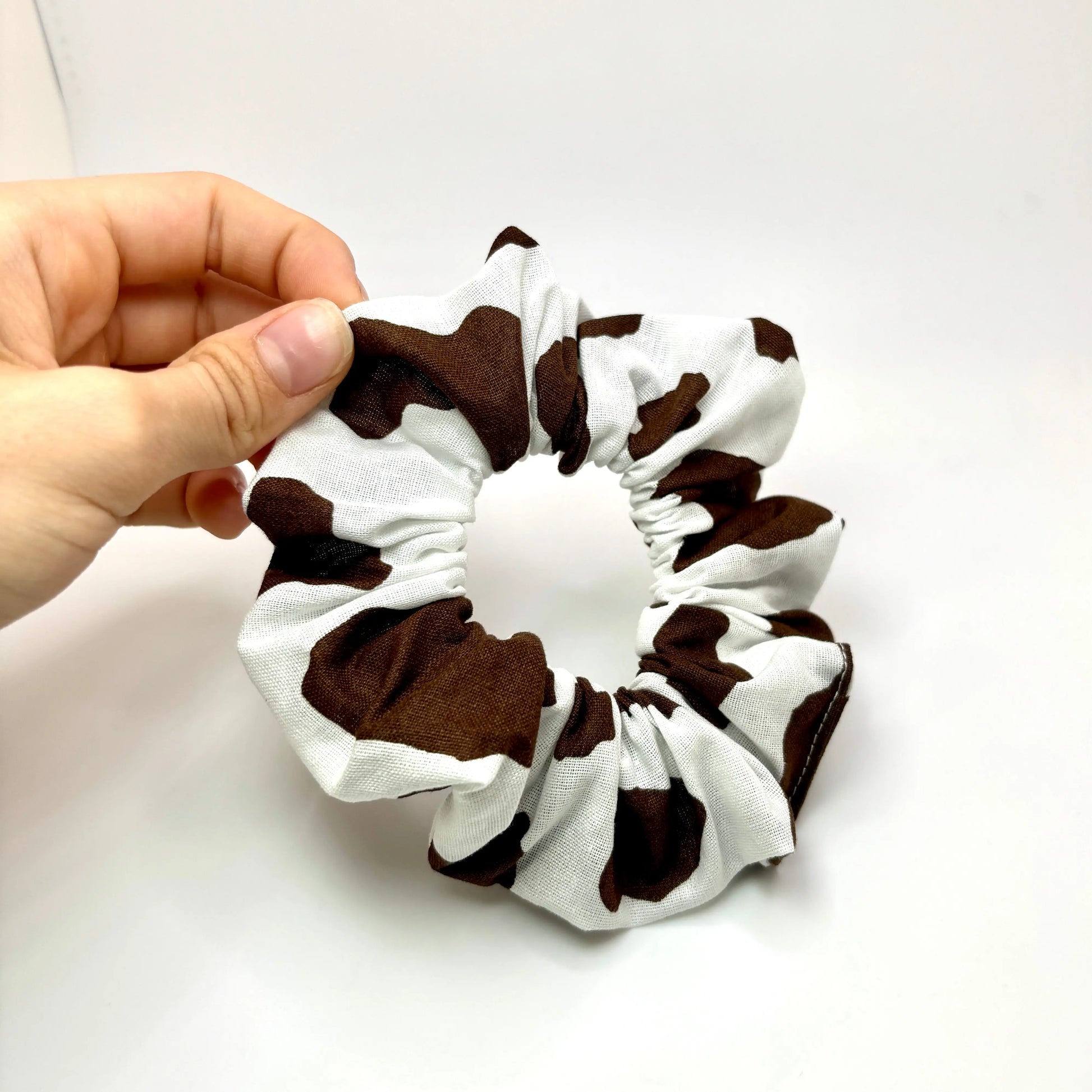 Mini Brown Cow Print Scrunchie enchantedscrunch