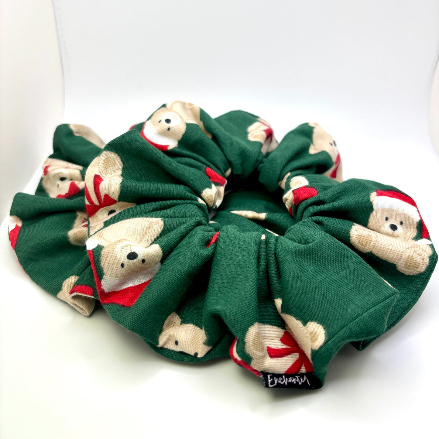 Teddy Bear Christmas Scrunchie