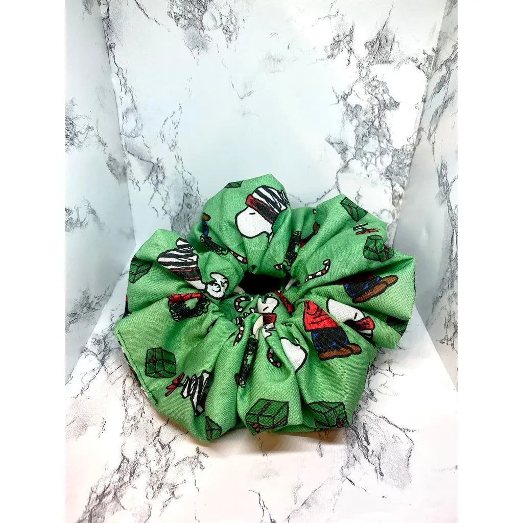 Green Christmas Snoopy Scrunchie Enchanted Scrunch