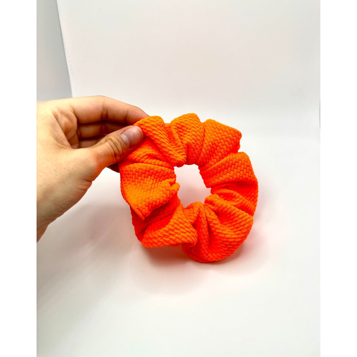 Mini Neon Orange Bullet Scrunchie