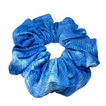 Load image into Gallery viewer, Blue Tie Dye Ribbed Scrunchie

