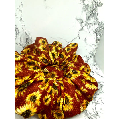 Red Sunflower Fall Scrunchie Enchanted Scrunch