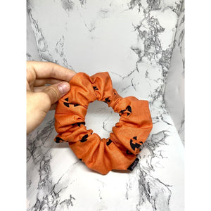 Mini Orange Jack-o-Lantern Halloween Scrunch