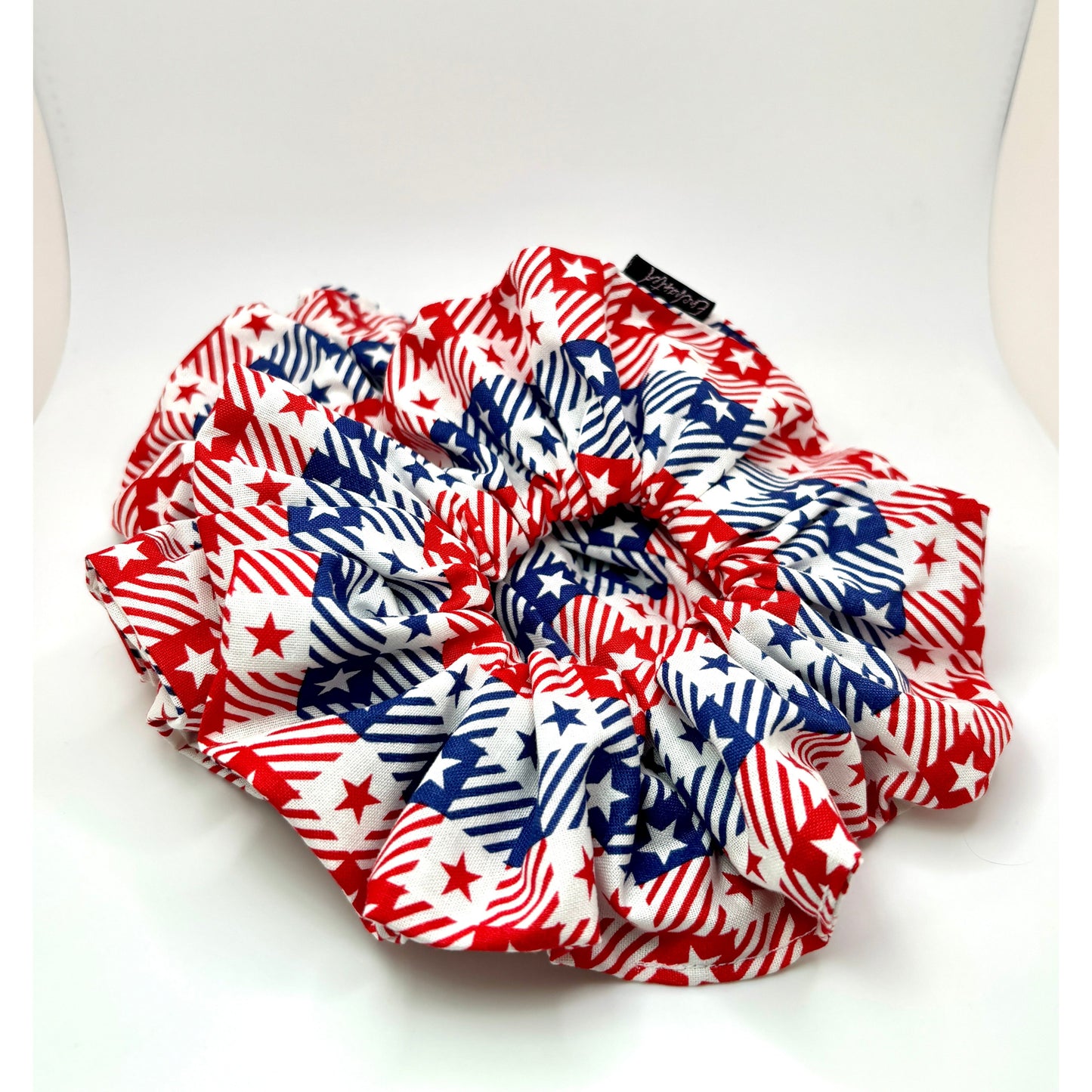 Gingham Stars 4th of July Scrunchie enchantedscrunch