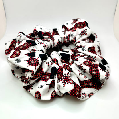 Red Stocking Christmas Scrunchie