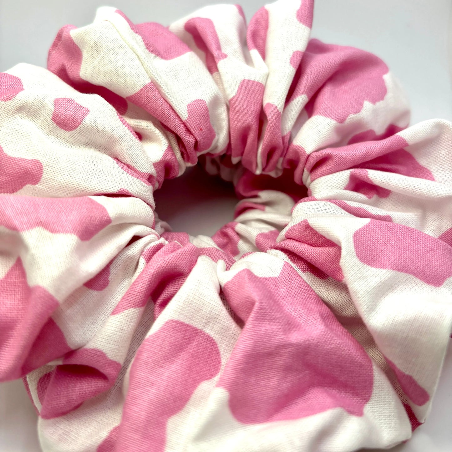 Pink Cow Print Scrunchie enchantedscrunch