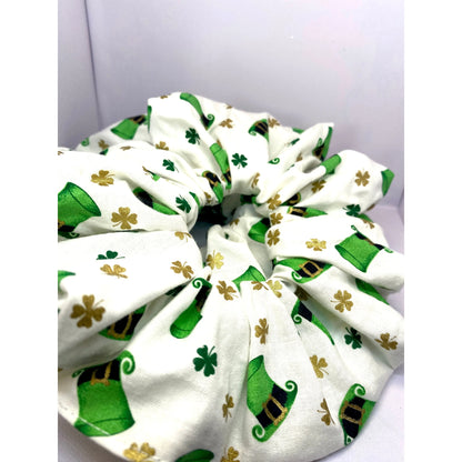 White Leprechaun Hat St Patrick's Scrunchie Enchanted Scrunch